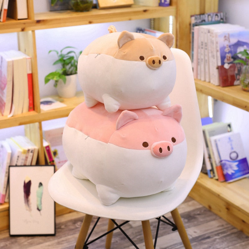 Peluche super mignonne cochon joufflu