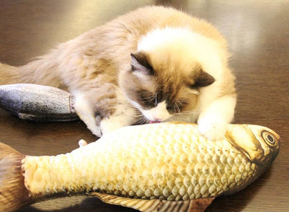 Peluche poisson drôle de chat