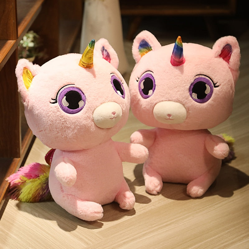 Super cute unicorn kitten plush toy