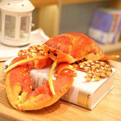 Realistic plush Pinchy the lobster