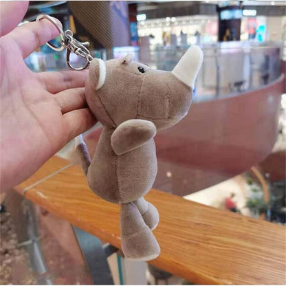 Super cute rhino plush keychain