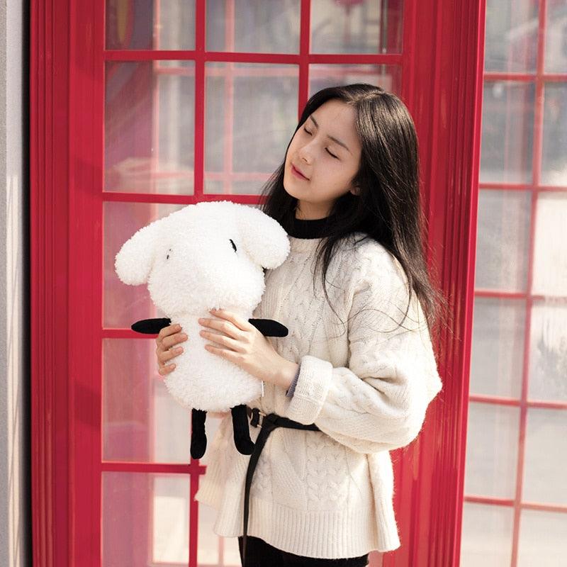 Adorable White Sheep Plush Doll