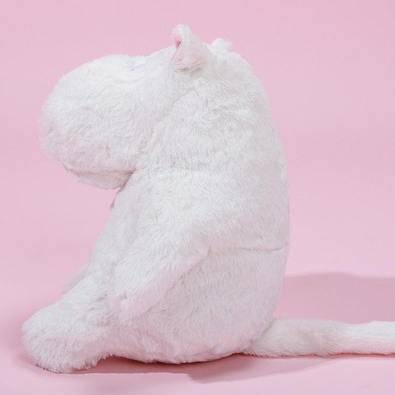 Sitting white Hippo plush toy