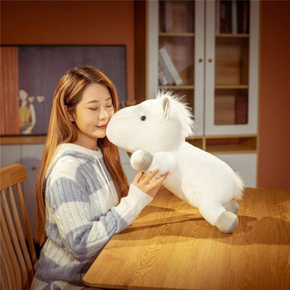 Super cute lying horse plush toy