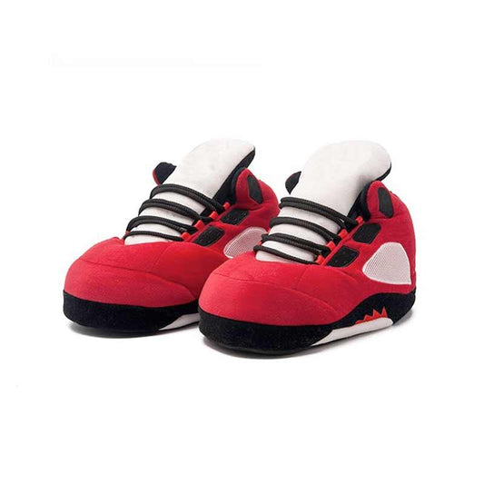 AJ5 Red Sneakers Jordan Slippers - Peluche Center | Boutique Doudou & Peluches