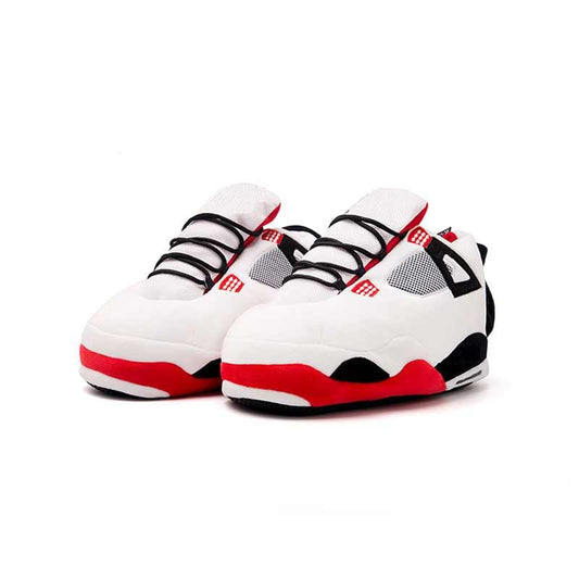 AJ4 Sneakers Jordan Slippers Blanc - Peluche Center | Boutique Doudou & Peluches