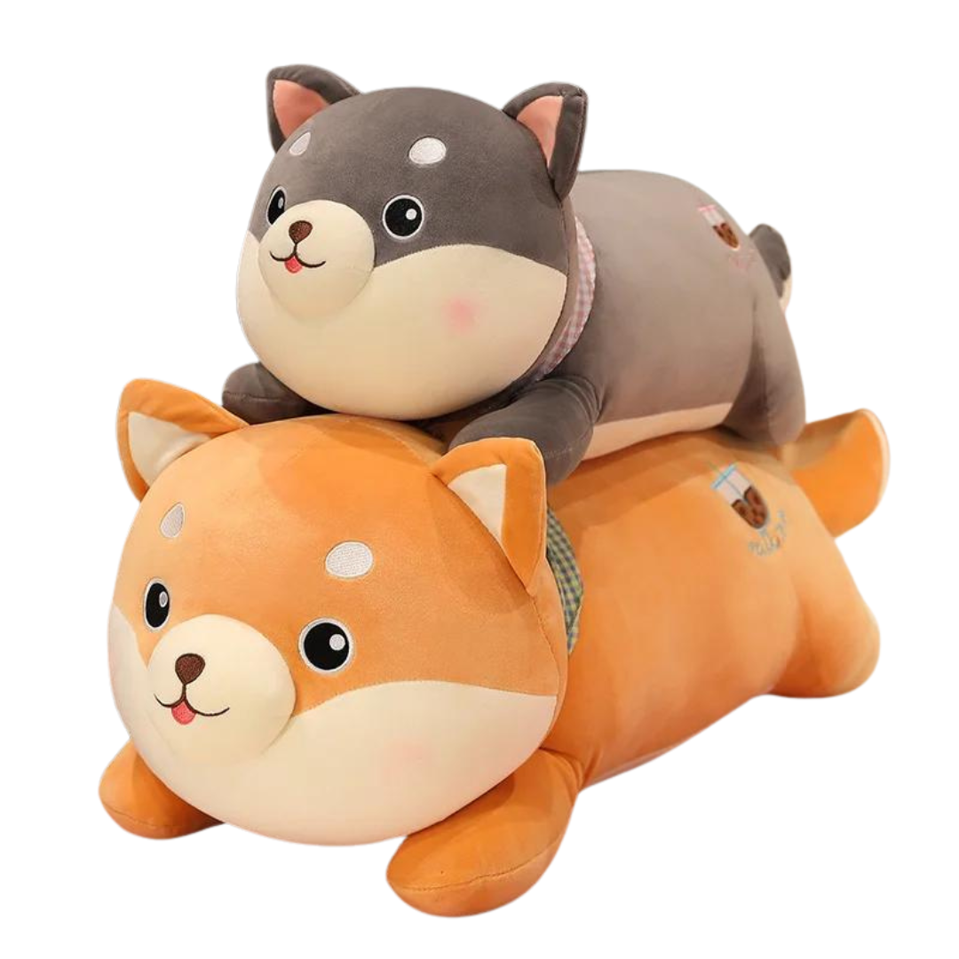 Peluche Shiba Inu pour une promenade