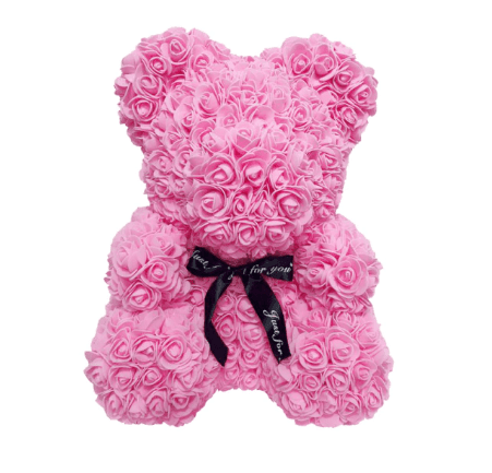 Ours en roses rose - Peluche Center | Boutique Doudou & Peluches