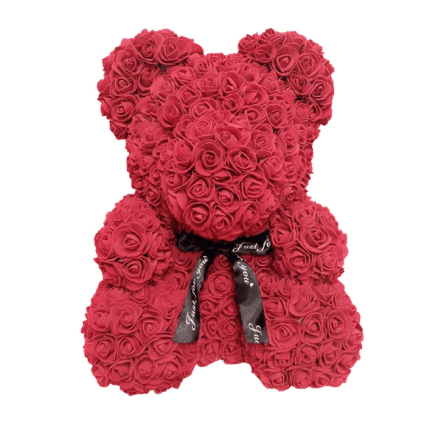 Ours en roses rouge - Peluche Center | Boutique Doudou & Peluches
