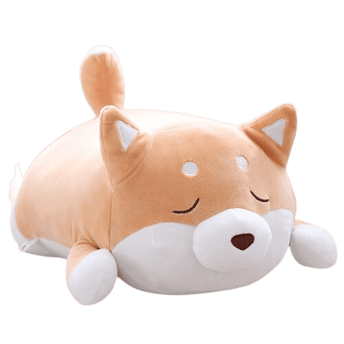 Sleeping Brown Shiba Dog Plush
