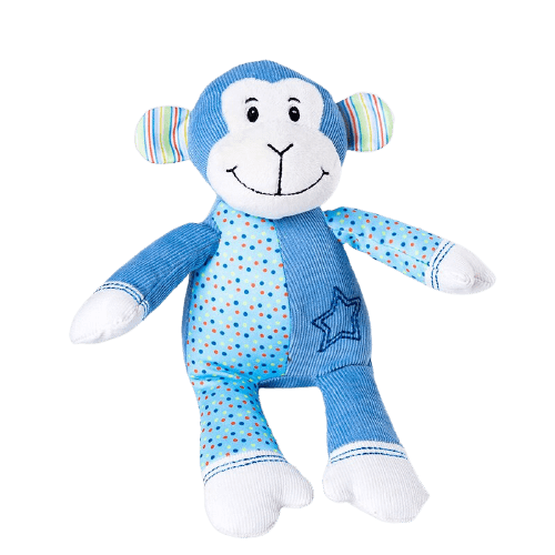 Blue Happy Monkey Plush Toy