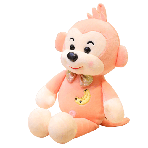 Pink Banana Monkey Plush Toy