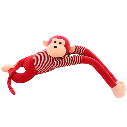Red Hanging Monkey Plush
