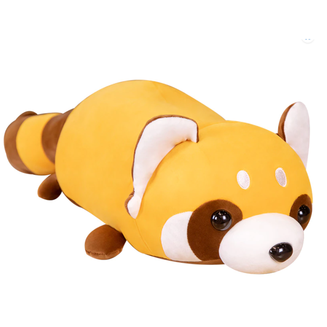 Oreiller en Peluche Kawaii Raton laveur couché