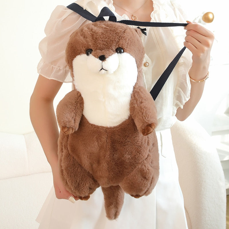 Adorable Plush Otter Backpack