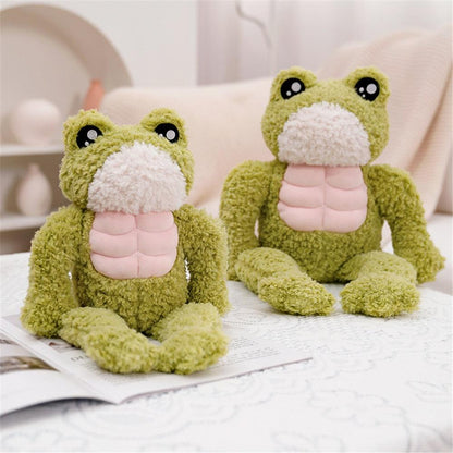 Muscular frog plush