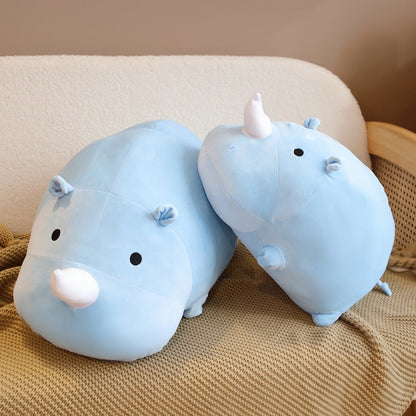 Kawaii Blue Rhinoceros Plush