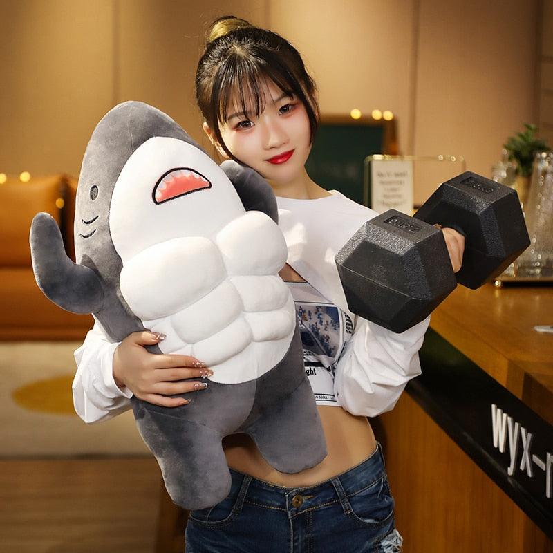 Peluche requin musclé