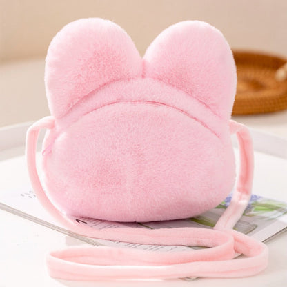 Kawaii pink rabbit plush bag