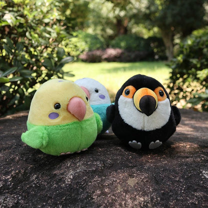 Toucan, Parakeet and Cockatiel soft toys