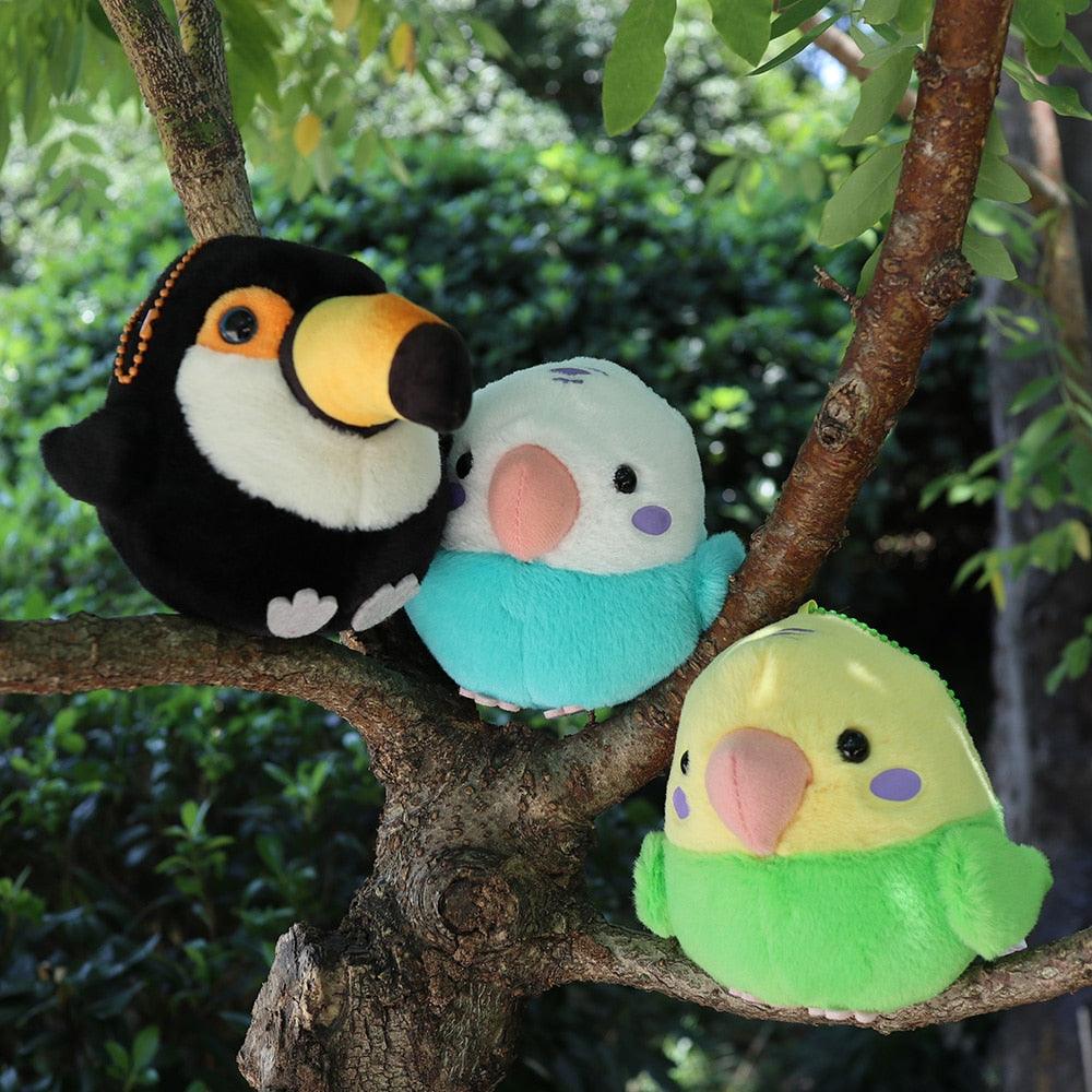 Toucan, Parakeet and Cockatiel soft toys