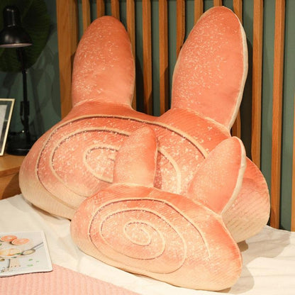 Oreiller en peluche en forme de pain de lapin