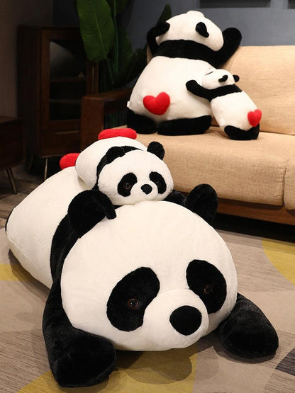 Super Soft Panda Plush with Heart Shaped Tail