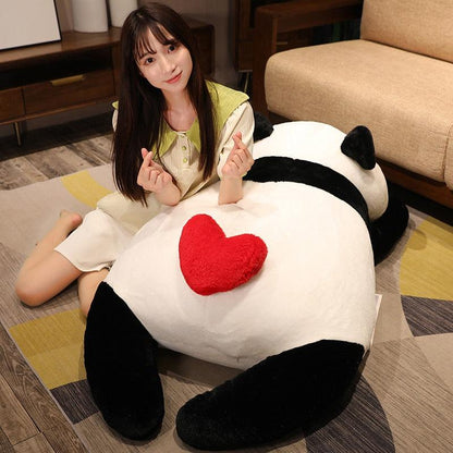 Super Soft Panda Plush with Heart Shaped Tail