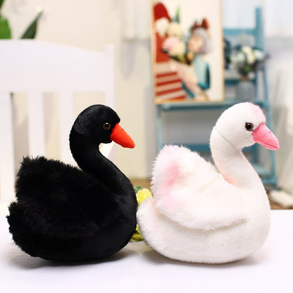 Black and white swan soft toy