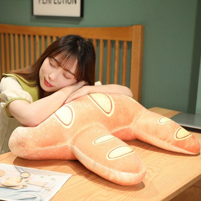 Rabbit Bread Shaped Plush Pillow