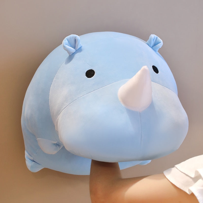 Kawaii Blue Rhinoceros Plush