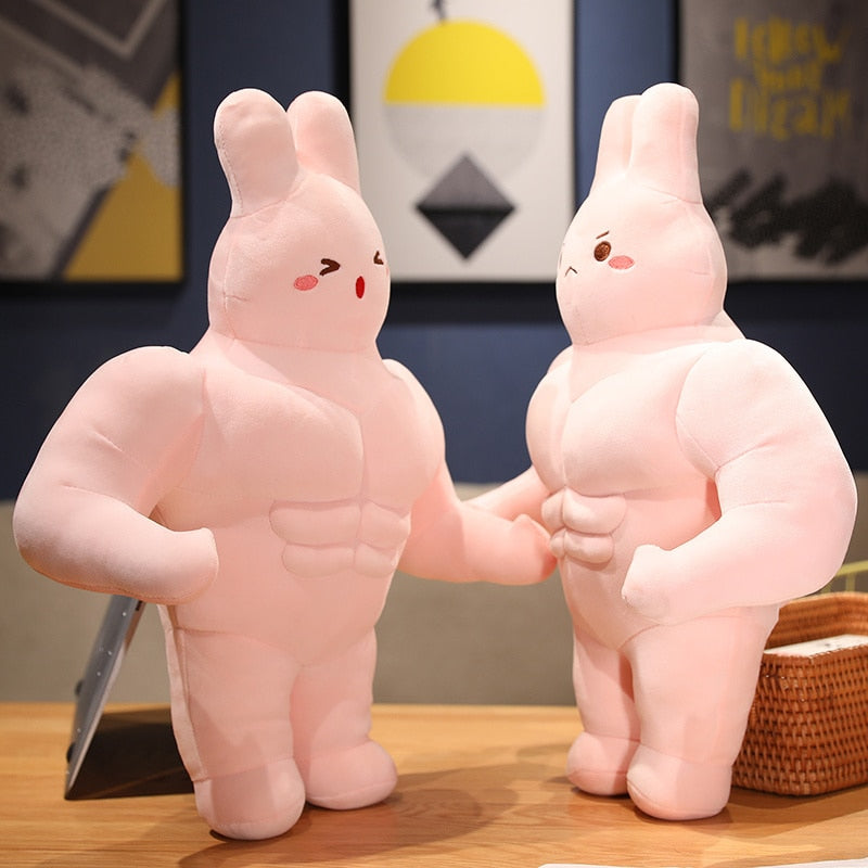 Funny Muscle Bunny Soft Toys