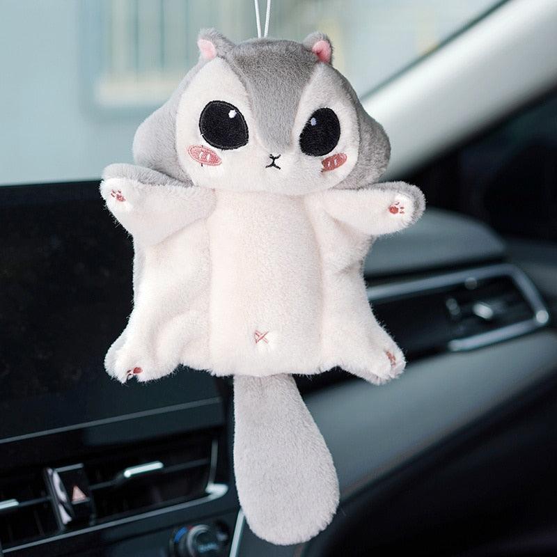 Super cute flying squirrel plush keychain