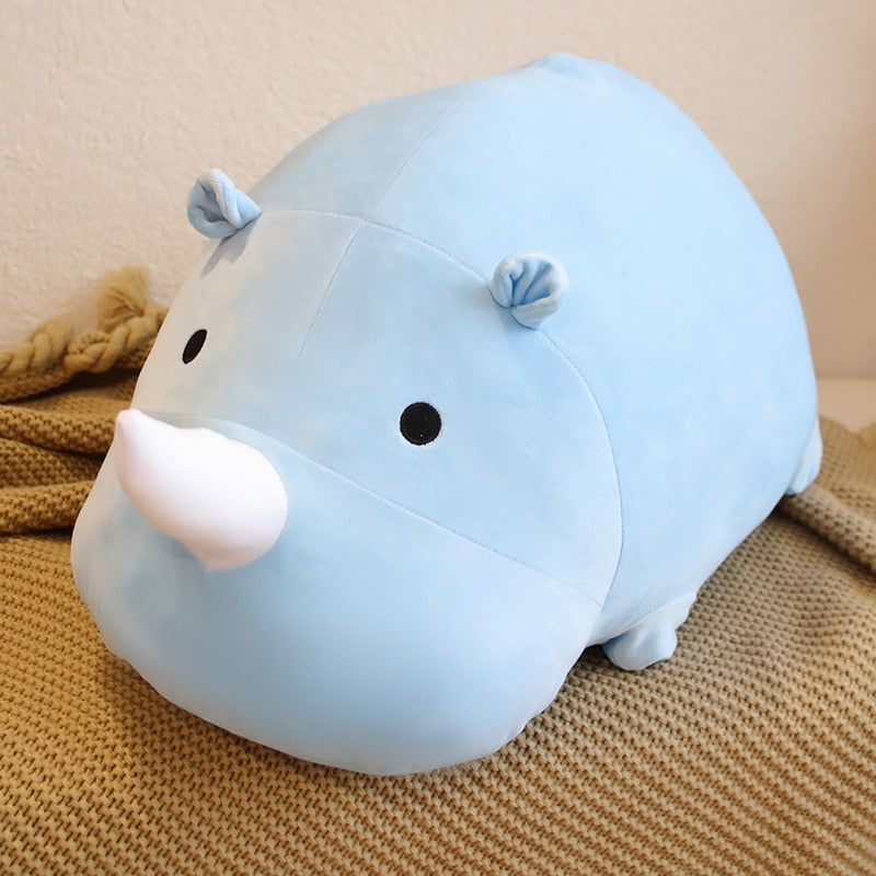 Kawaii Blue Rhinoceros Plush