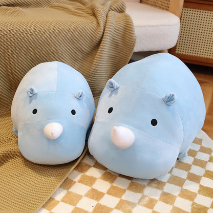 Kawaii Blue Rhinoceros Plush