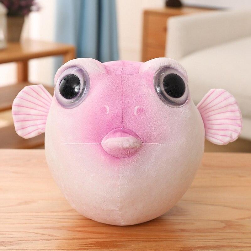 Poisson Fugu en peluche réaliste