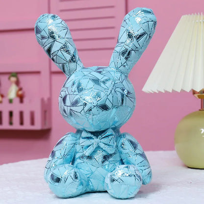 Plush Abstract Geometrical Shiny Bunny &amp; Teddy