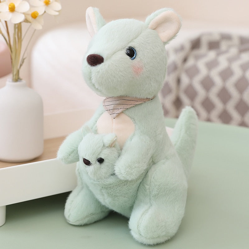 Peluches Kangourou mère et enfant