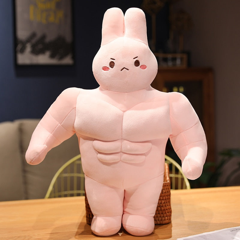 Funny Muscle Bunny Soft Toys