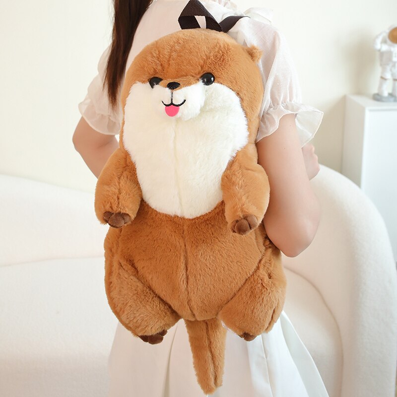 Adorable Plush Otter Backpack