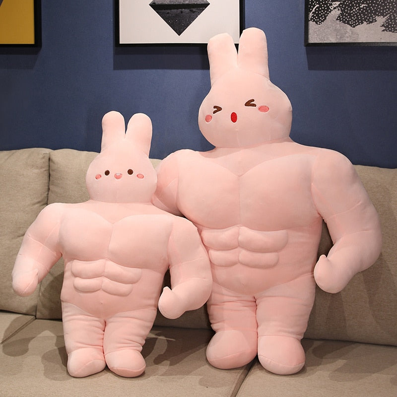 Funny Muscle Bunny Soft Toys