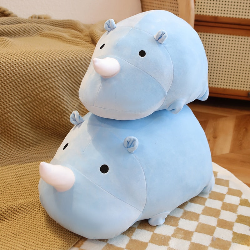 Kawaii Blue Rhinoceros Plush