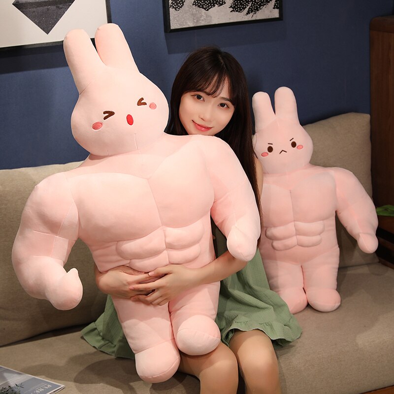 Funny Muscle Bunny Soft Toys