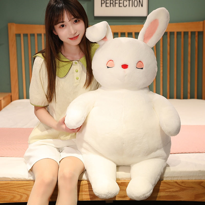 Chubby Sleeping Bunnie Soft Toys