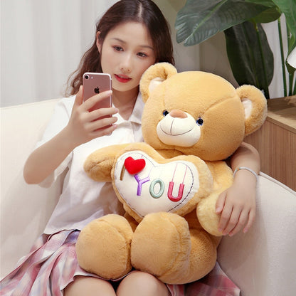 “I love you” teddy bear with a big heart