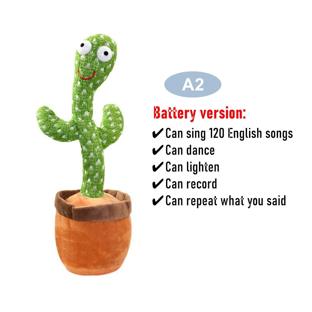 Cactus Qui Danse Peluche Jouet,(120 Musique+Dansant+Répète Parle +