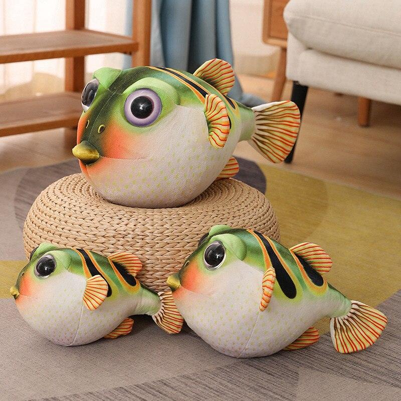 Poisson Fugu en peluche réaliste