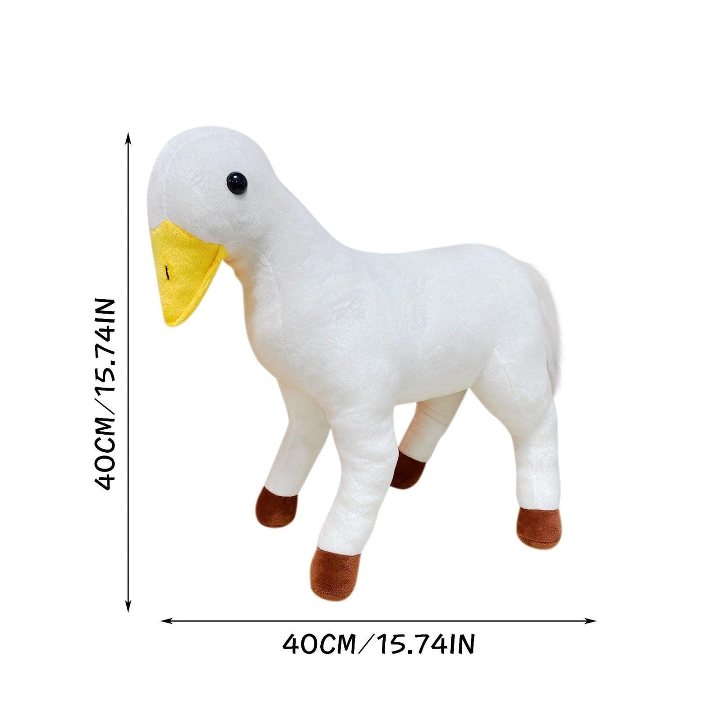 Creative and fun goose horse plush toy