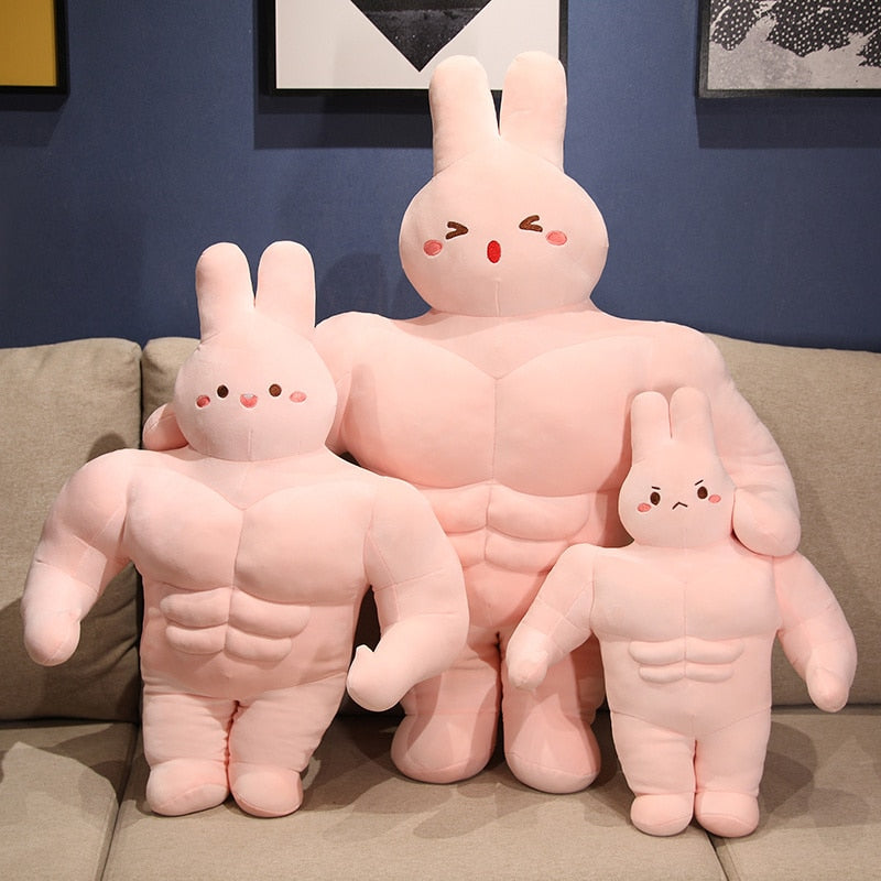 Funny Muscle Bunny Soft Toys