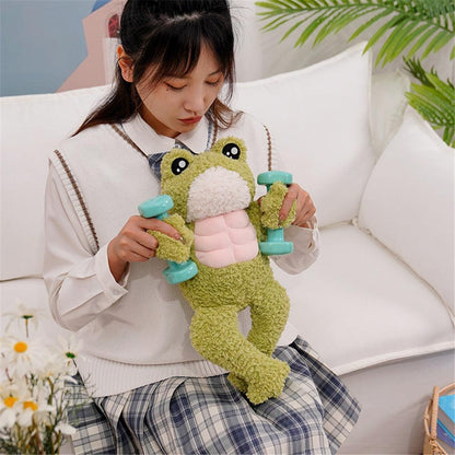 Muscular frog plush